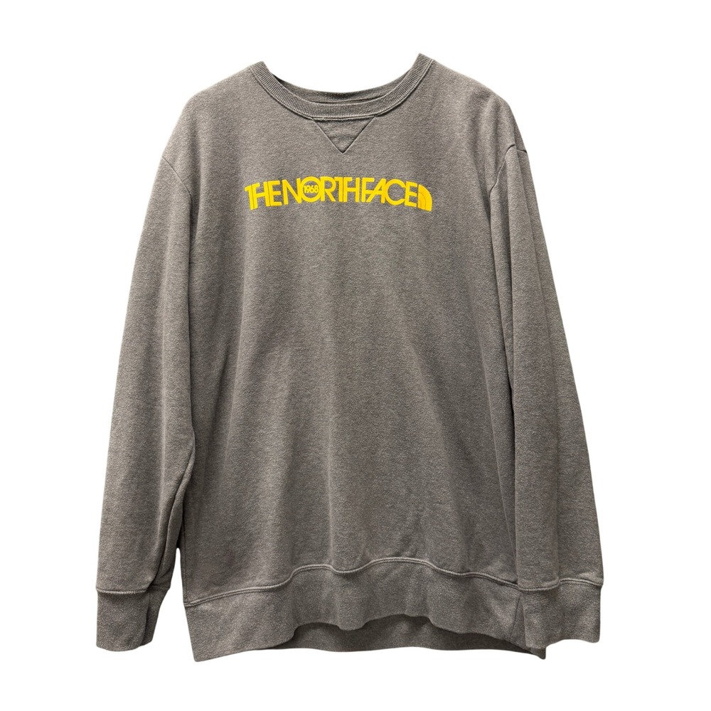 The North Face Sweatshirt Mens XL Graphic Logo Gray Pullover Crew Neck Outdoor